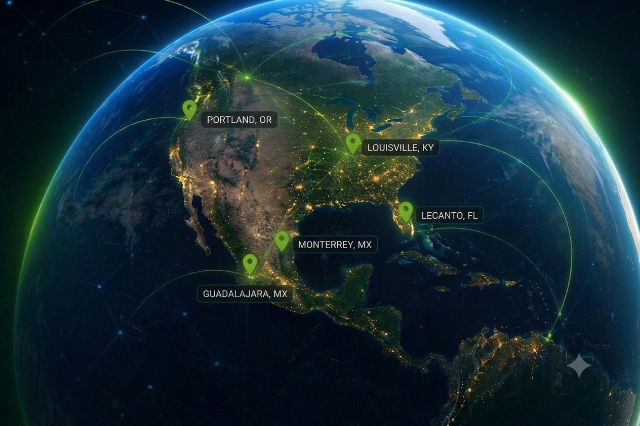 TCG North American processing locations